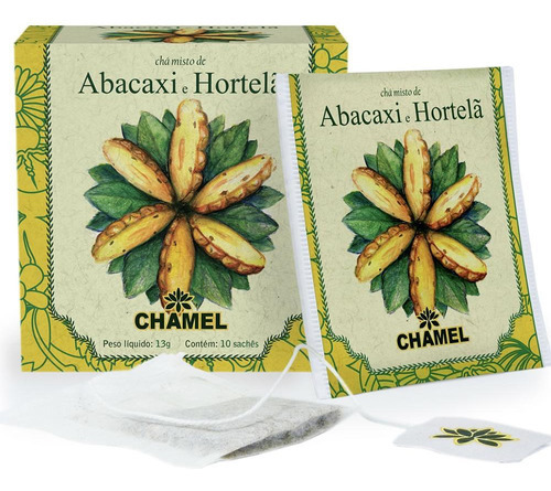 Chá Misto De Abacaxi E Hortelã Com 10 Sachês - Chamel
