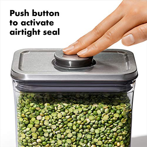 Oxo Steel Pop Container Medium Rectangular - 2.7 Qt Para Arr