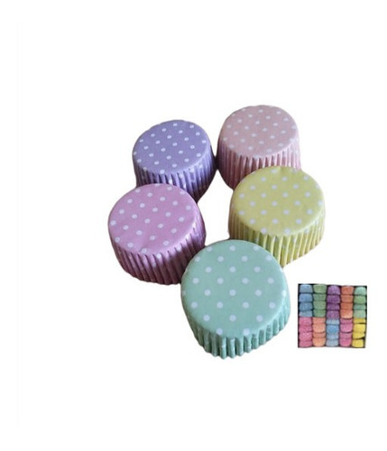 Pirotin Cupcake Nº8 Lunar Surtido Pastel Caja X1000