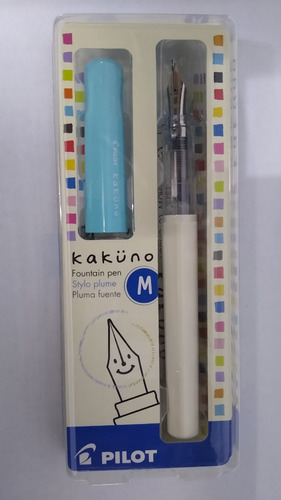 Pluma Estilográfica Lapicera Fuente Pilot Kakuno Color De La Tinta Varios Color Del Exterior Celeste