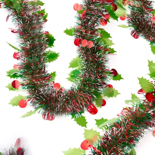 Guirnalda De Espumillón De Navidad De 33 Pies,...