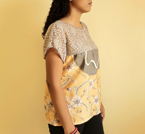 Imagem 4 de 5 de Blusa Bata Feminina Tecido Gilda