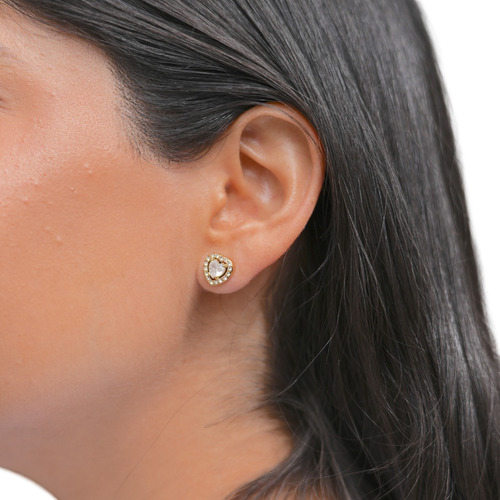 Aros Acero Inoxidable Bañado En Oro 18k