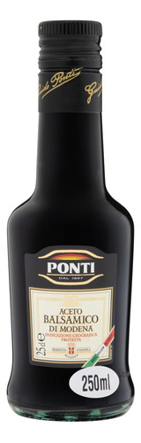 Vinagre balsâmico Ponti Classic sem glúten 250 mL