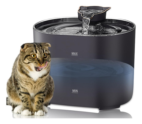 Bebedero Para Gato Con Luz Led, 74oz/2.2 L Fuente De Agua
