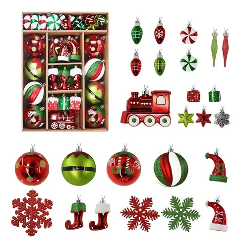 Set De Ornamentos De Bolas De Navidad De Shareconn 75pcs, Bo