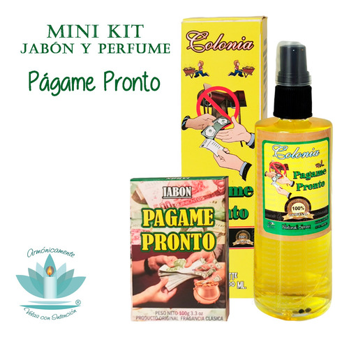 Mini Kit Loción Pagame Pronto ( Jabón Y Perfume Esotérico)