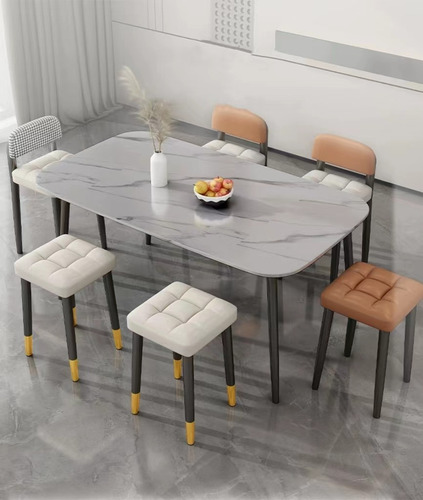 Taburetes De Bar Tapizados Con Respaldo, De Mesa De Comedor