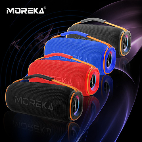 Moreka-368 Bocina Bluetooth, 20w Altavoz Bluetooth Portátil Ipx6 Impermeable, Luces Rgb, Sonido Estéreo Tws,bluetooth 5.3 Para Camping, Viajes Al Aire Libre, Fiesta, Hogar-gris