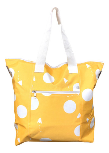 Bolso Maternal Mi Galaxia Petit Baby Mibes Sublimado Color Amarillo