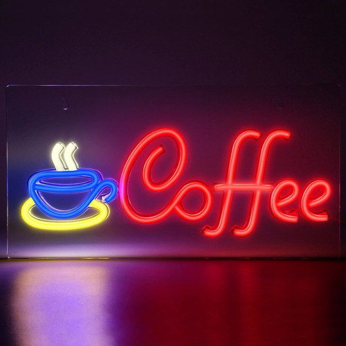 Señal De Neón Fitnate Abierto Luz De De Café, Arte 3d A Qbb1