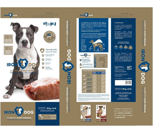 Imagen 2 de 2 de Iron Dog Alimento Super Premium Para Perros Adultos 20kg