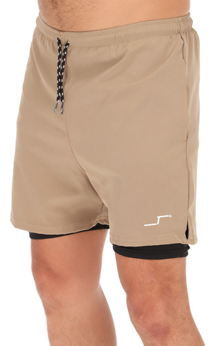 Short Deportivo Stretch Para Hombre Con Licra Entrenamiento