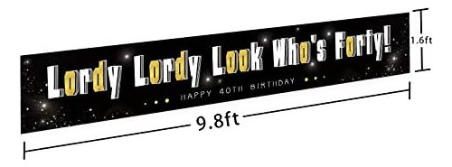 Divertido Cartel De 40 Cumpleaños, Cartel De Lordy Lordy Loo