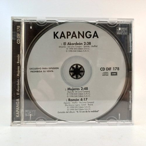 Kapanga - El Akordeon - Ramon - Mujeres - Cd Single - Ex