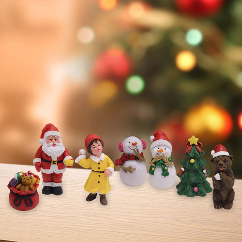 7x Adorno Navideño En Miniatura, Centro De Mesa, Comedor,
