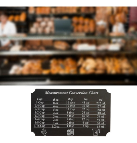 Tabla De Conversión De Cocina, Accesorio De Cocina, Negro S