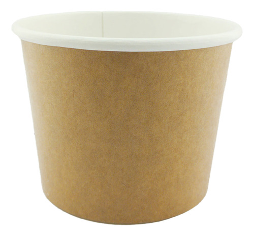 Pote De Polipapel Kraft 390cc Para Helado | 100 Unidades
