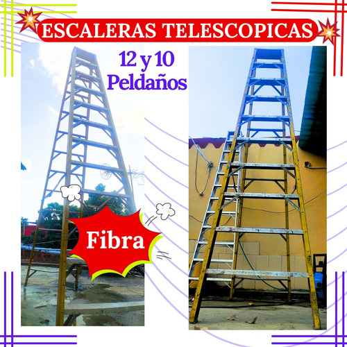  Escaleras De Fibra  Tipo Tijera 