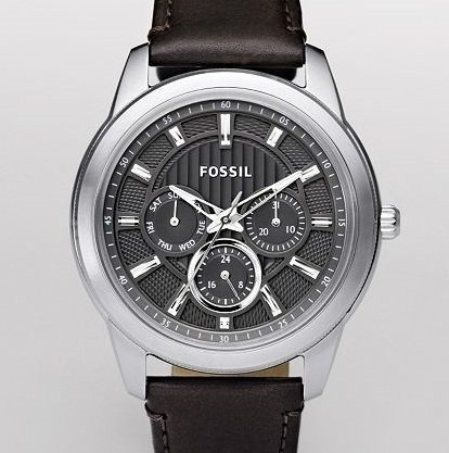 Relógio Masculino Original Prata Pulseira De Couro Novo