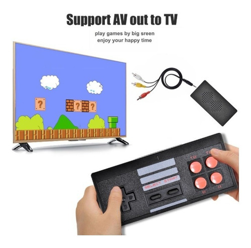 Mini Consola Retro Clásica 620 Juegos En 1 Av 2 Controles