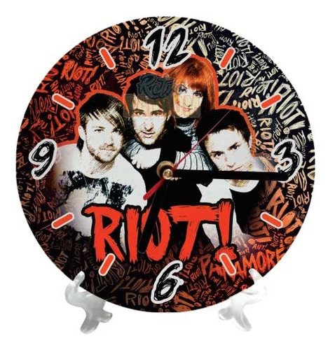 Paramore - Riot! / Reloj Mesa 19 Cm / Diseño Exclusivo
