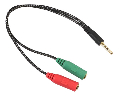 Divisor Cable Splitter Auxiliar 3.5 Mm Micrófono Y Audífono