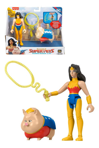 Figuras Fisher Price League Super Mascotas Mujer Maravilla