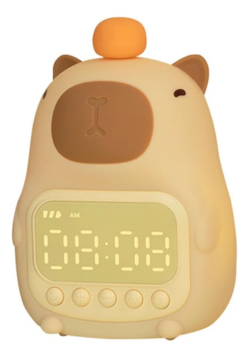 Luz Nocturna De Capibara-reloj Despertador Digital Para