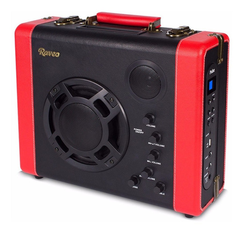 Caixa Amplificada Raveo Pulse Bivolt Bluetooth 30w Bluetooth Cor Preto/vermelho 110v/220v