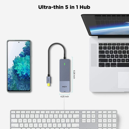 Imagen 7 de 7 de Hub Usb-c - 2 Port Usb 3.0 - Hdmi 4k 30hz Lector Sd/microsd