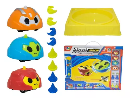 Pião 4 Und. Spin Battle Arena Jogo Brinquedo Infantil Bbr