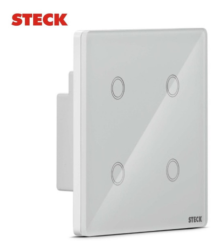 Interruptor Smarteck 4x4 4 Módulos Touch Branco Steck