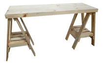Comprar Escritorio Pc Mesa Caballete 120 X 40 Madera Pino Nordico 