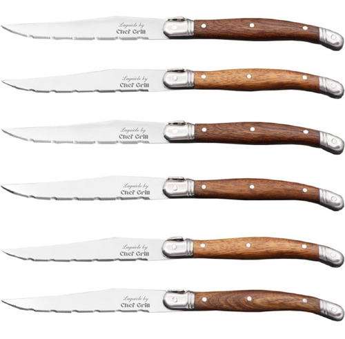 Cuchillos Uso Domestico Laguiole, Mxlag-006, 6pzs, 23x12x2cm Color Woodligtht