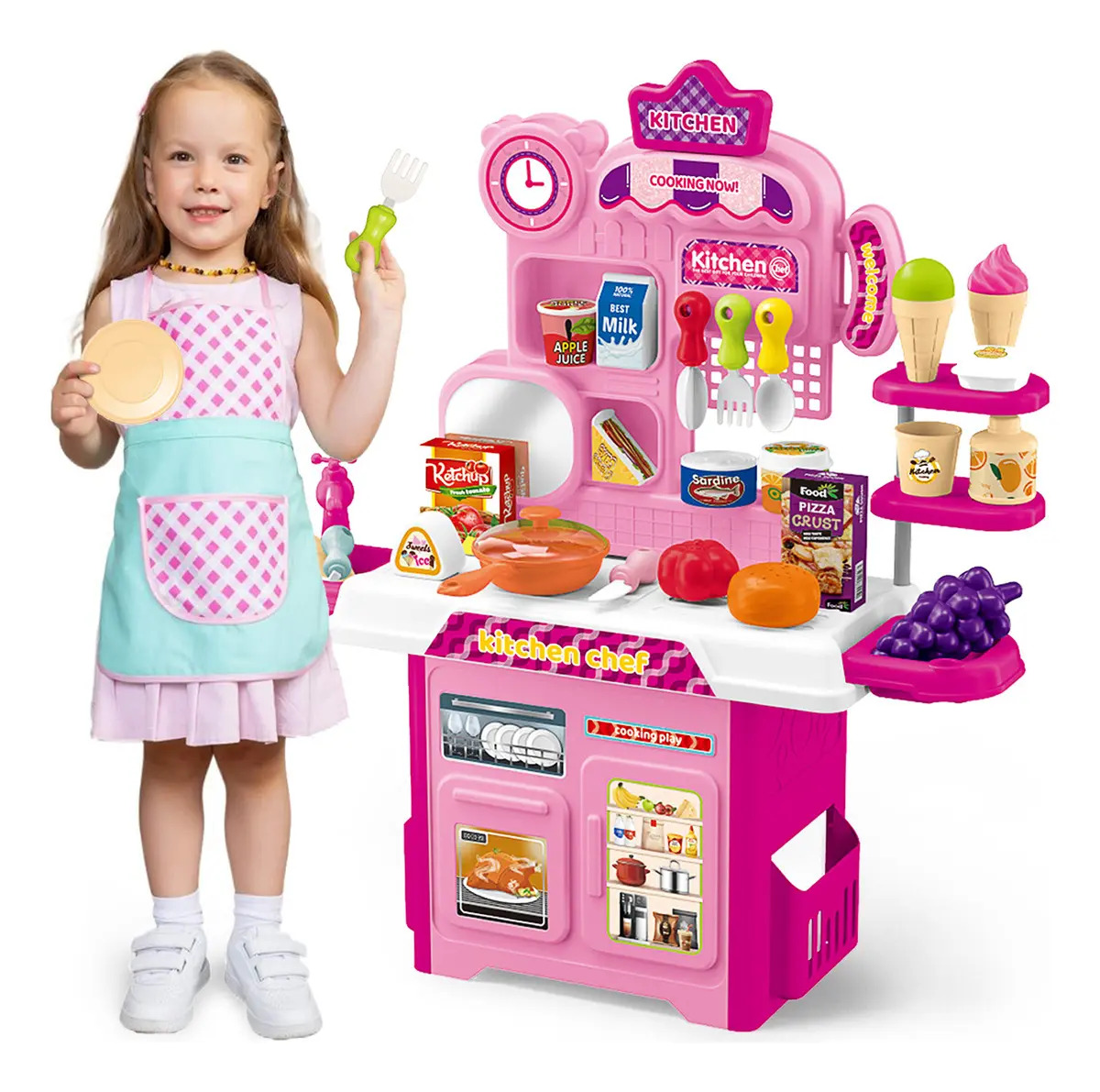 Imagen de Juguetes de Cocina de Gran Tamaño Juguetes Infantiles, Juguetes-Nina Regalos para Fiestas, Aptos para Niños y Niñas DDCAT