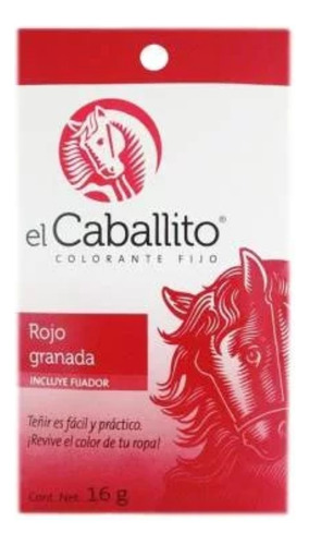 Caballito Colorante Para Ropa Rojo Granada 20g
