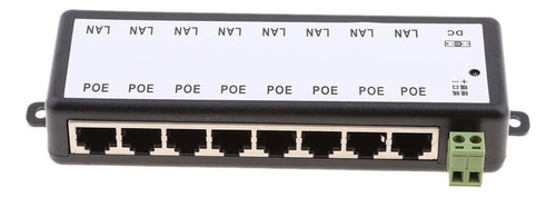 8 Lan Poe Puertos Módulo Inyector Enrutador Power Over Para