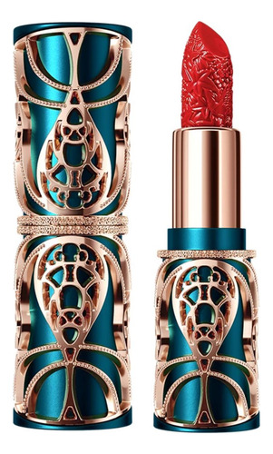 Labial De Flores Talladas Labial Matte Rojo Fenix