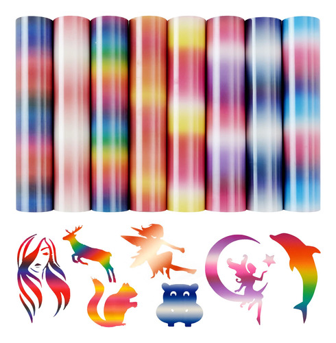 Gradient-ombre Heat-transfer-vinyl Reflective Htv- Paqu...