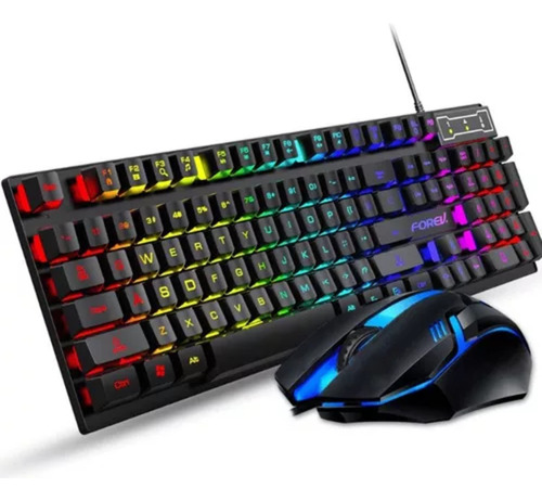 Combo Gamer Teclado Rgb Español + Mouse Forev Fv-q3055 1399 