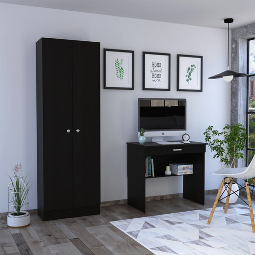 Combo Escritorio + Closet Oficina Office 23 - Wengue