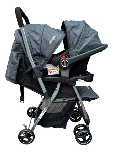 Imagen 5 de 10 de Coche Cuna Bebé Travel System Copahue Manillar Rebatible