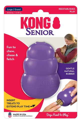 Juguete De Perro Kong Senior Rubber Toy Morada Large/grand