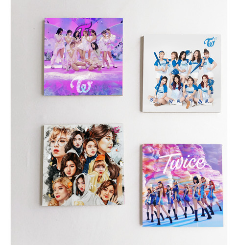 Cuadros Decorativos Mdf Twice K Pop ( Set De 4 Pz )