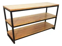 Comprar Rack Tv Juego Living Muebles Hierro Y Madera- Horacio Home