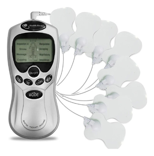 Electroestimulador Digital Tens 4 Y 8 Parches Fisioterapia