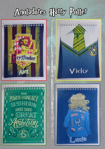 Anotadores Harry Potter Varios Modelos 10cm X14cm X 30 Unid