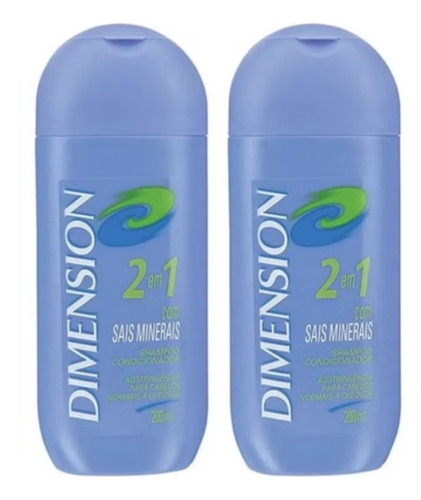 Shampoo Dimension 2 Em 1 Cabelos Oleosos 200ml- Kit C/02 Und