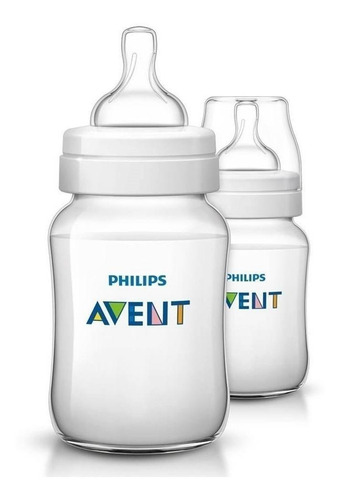Set 2 Biberones Avent Classic Anticolicos 260ml/9oz Blanco